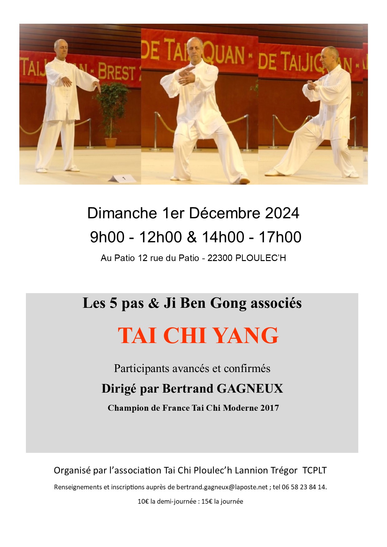 Stage Ploulec'h Les 5 pas Tai Chi Ploulec'h Lannion Trgor TCPLT Bertrand GAGNEUX